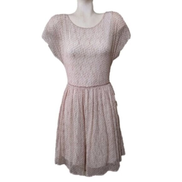 Anthropologie Weston Wear Made in San Francisco Tulle Polka Dot Dress L - Picture 2 of 11
